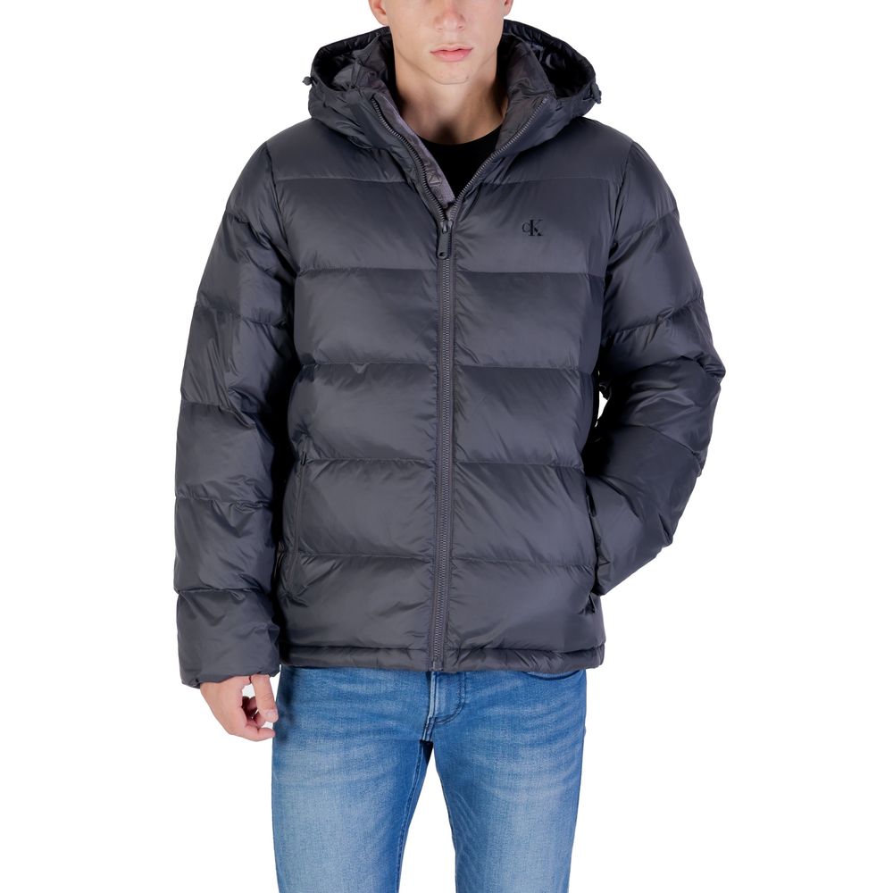 Calvin Klein Jeans Gray Polyamide Coat