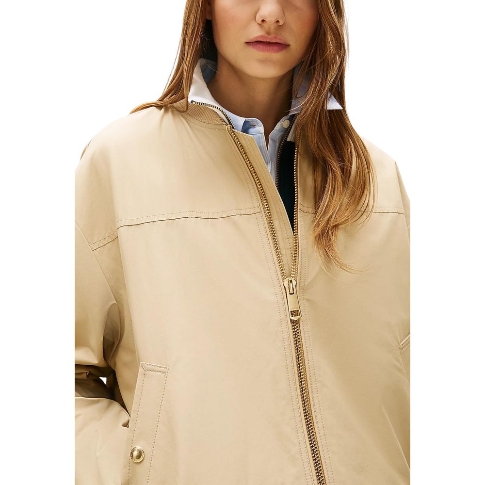 Tommy Hilfiger Beige Cotton Bomber