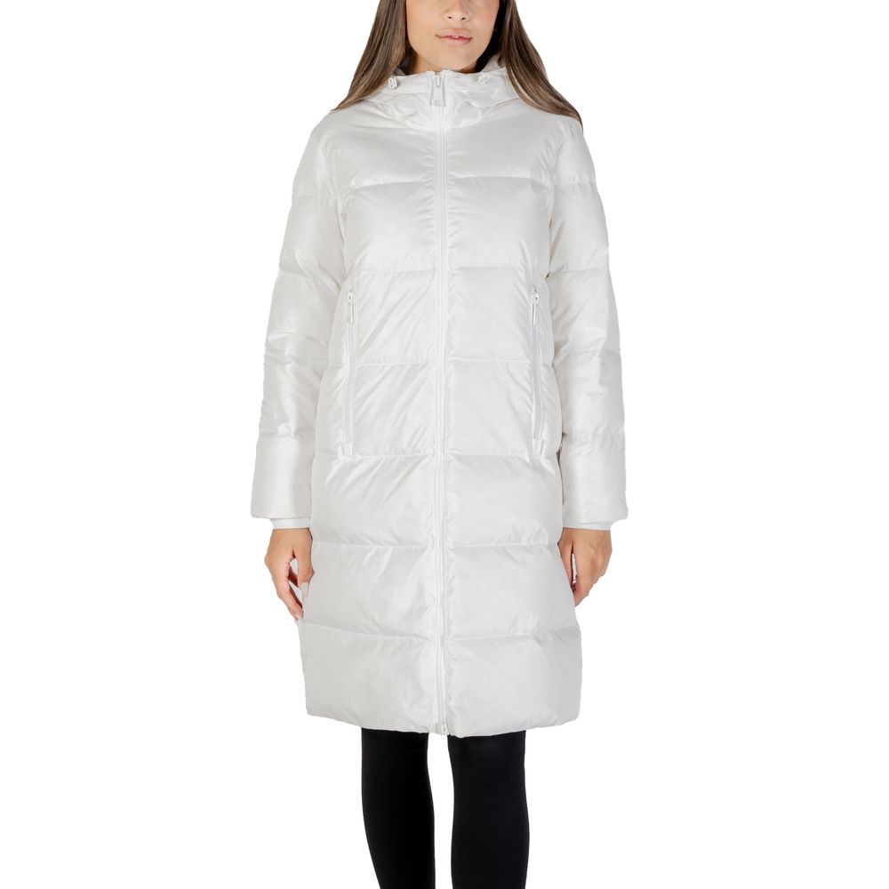 Armani Exchange White Polyamide Coat
