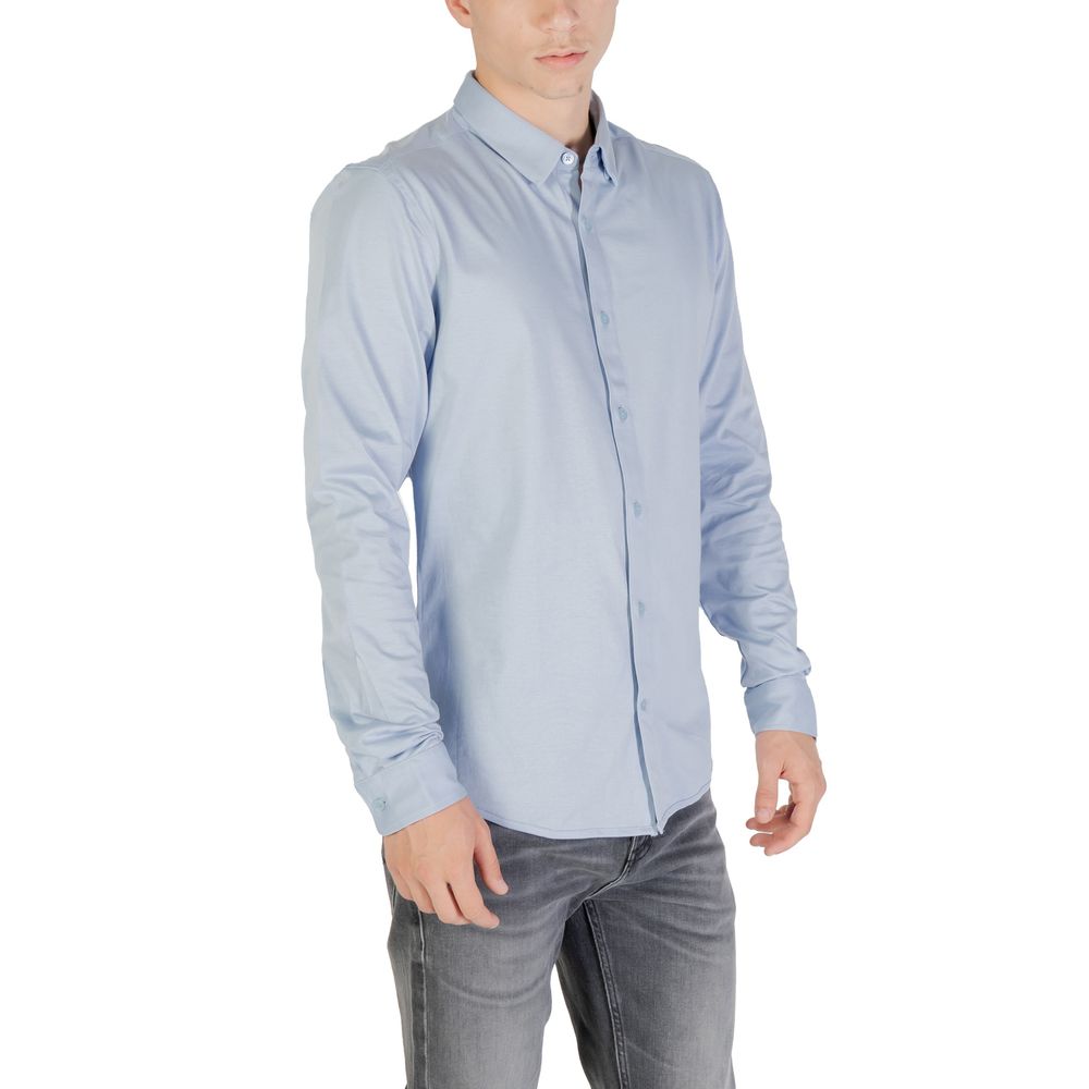 Only & Sons Blue Cotton Dress Shirt