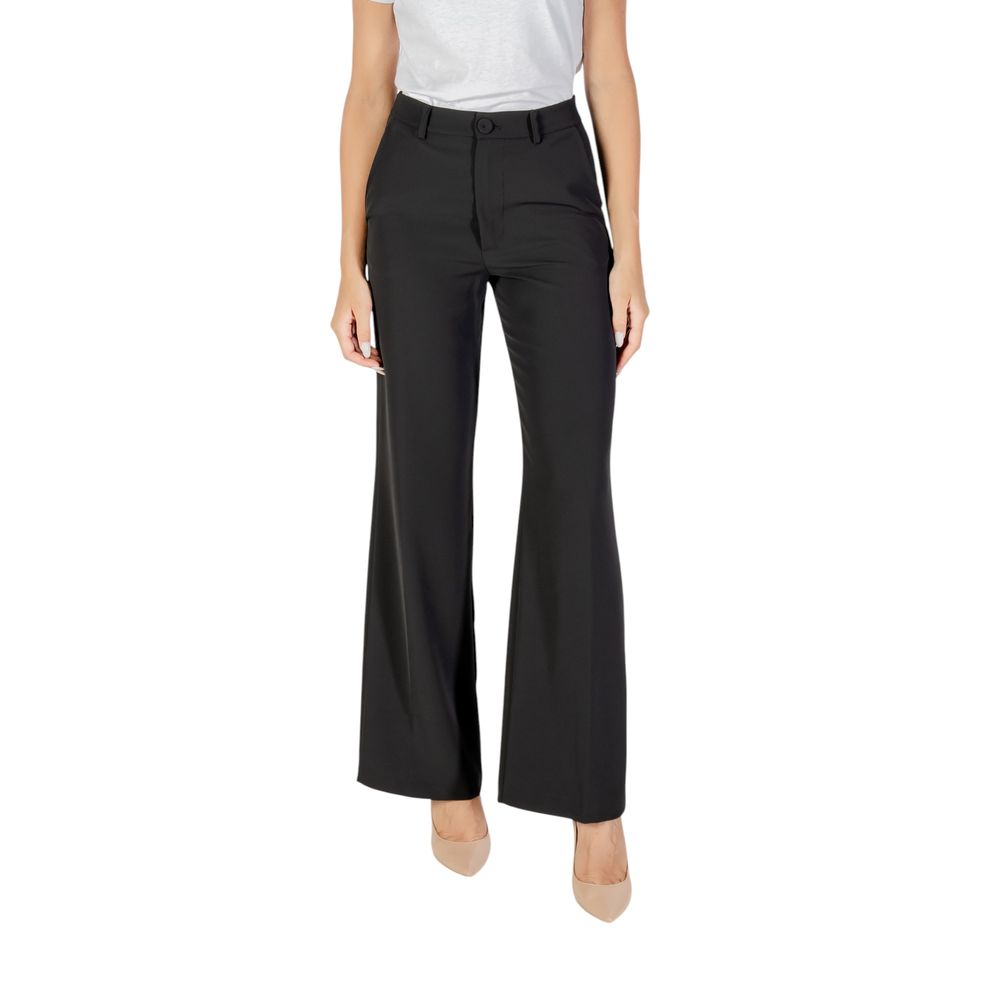 Rinascimento Black Polyester Casual Pants