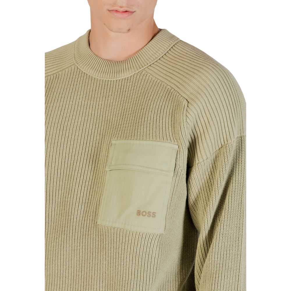 Hugo Boss Green Cotton Sweatshirt