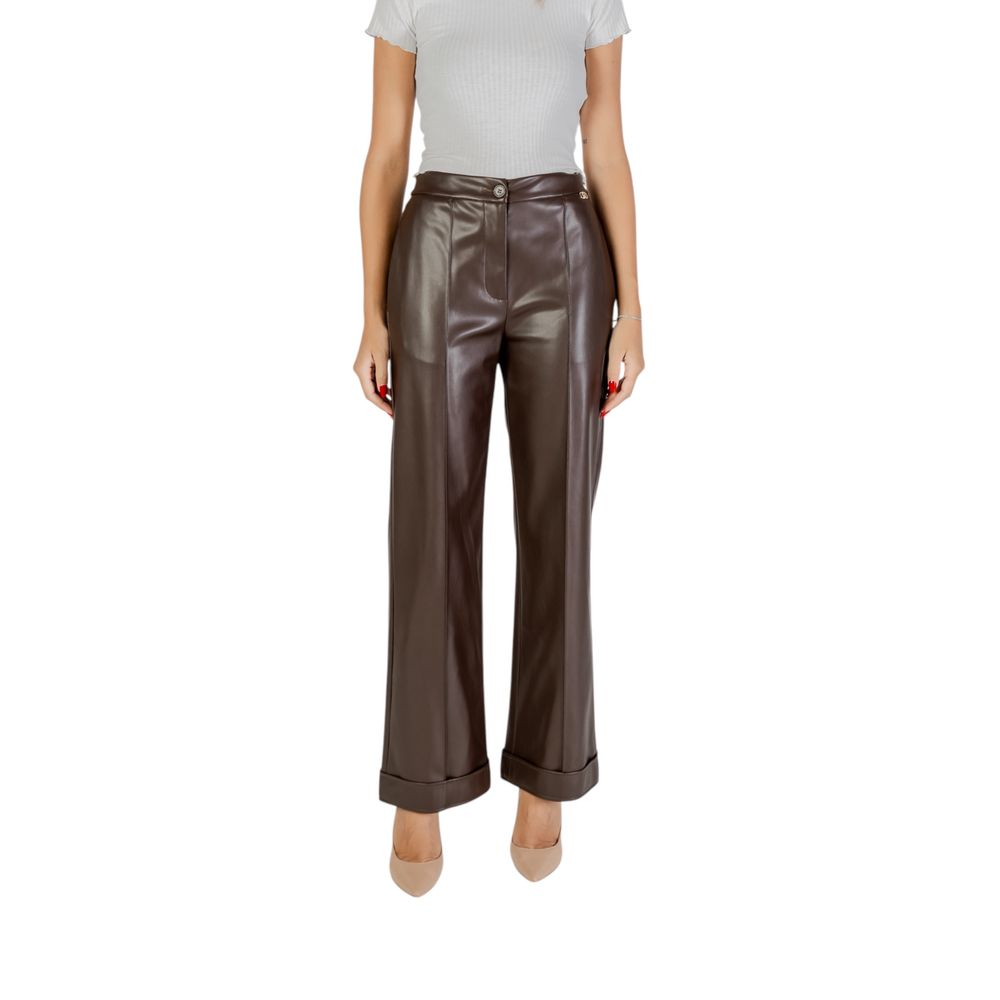 Liu Jo Brown Polyester Casual Pants