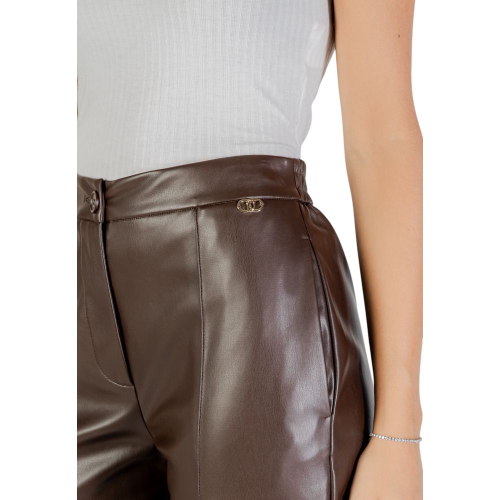 Liu Jo Brown Polyester Casual Pants