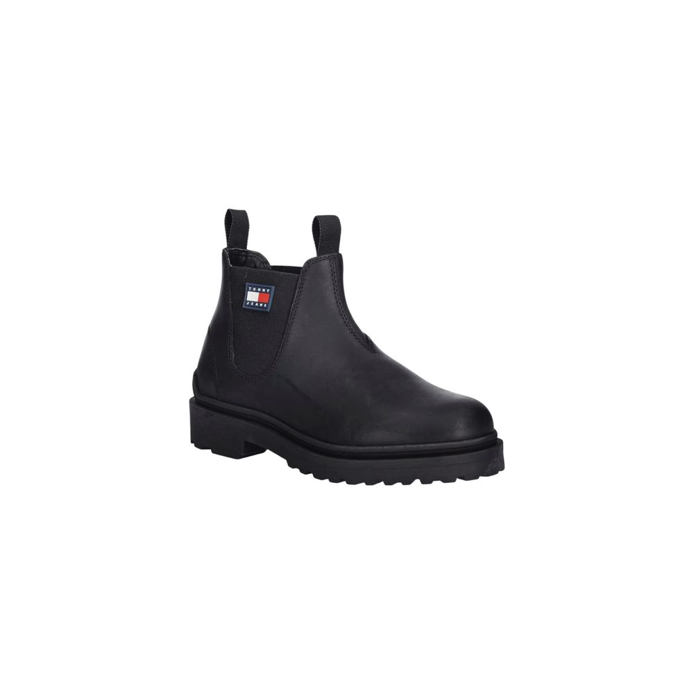 Tommy Hilfiger Jeans Black Leather Chelsea Boots