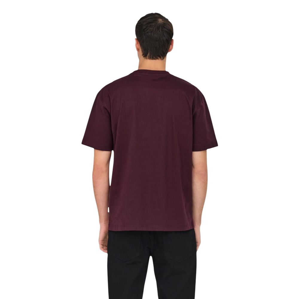 Only & Sons Bordeaux Organic Cotton T-Shirt