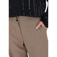 Jacqueline De Yong Brown Polyester Flared Pants