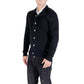 Gianni Lupo Black Marabou Sweatshirt