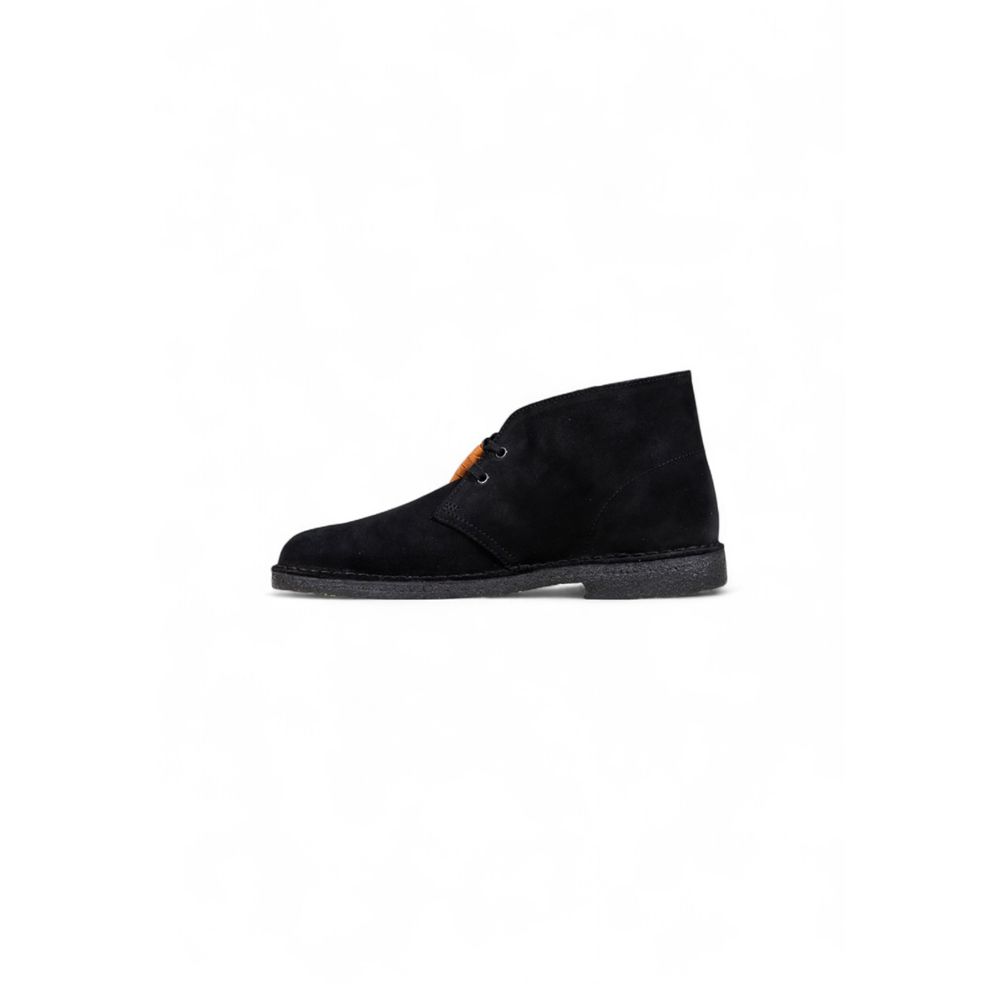 Clarks Black Suede Leather Lace-Up Boots