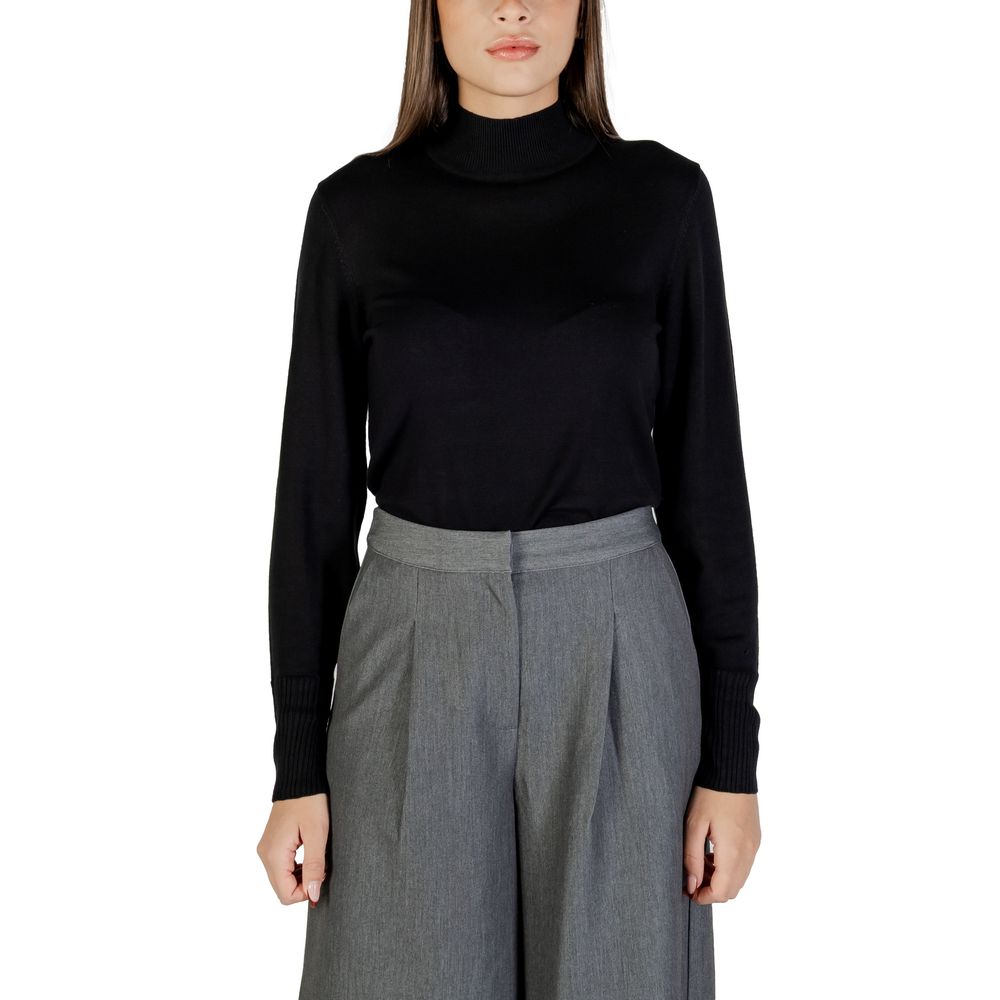 ICHI Black Viscose Turtleneck
