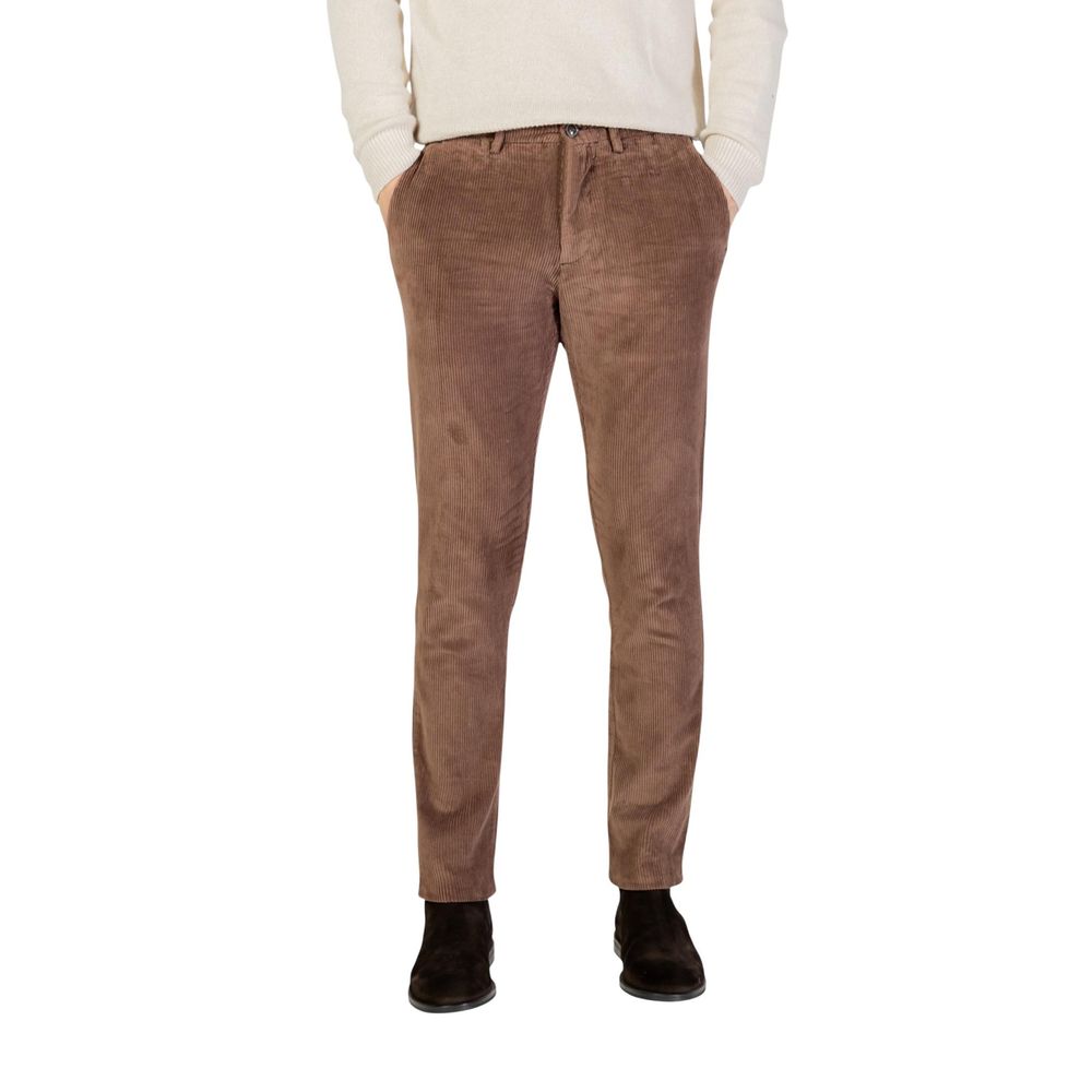 Borghese Brown Cotton Casual Pants