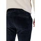 Borghese Blue Cotton Casual Pants