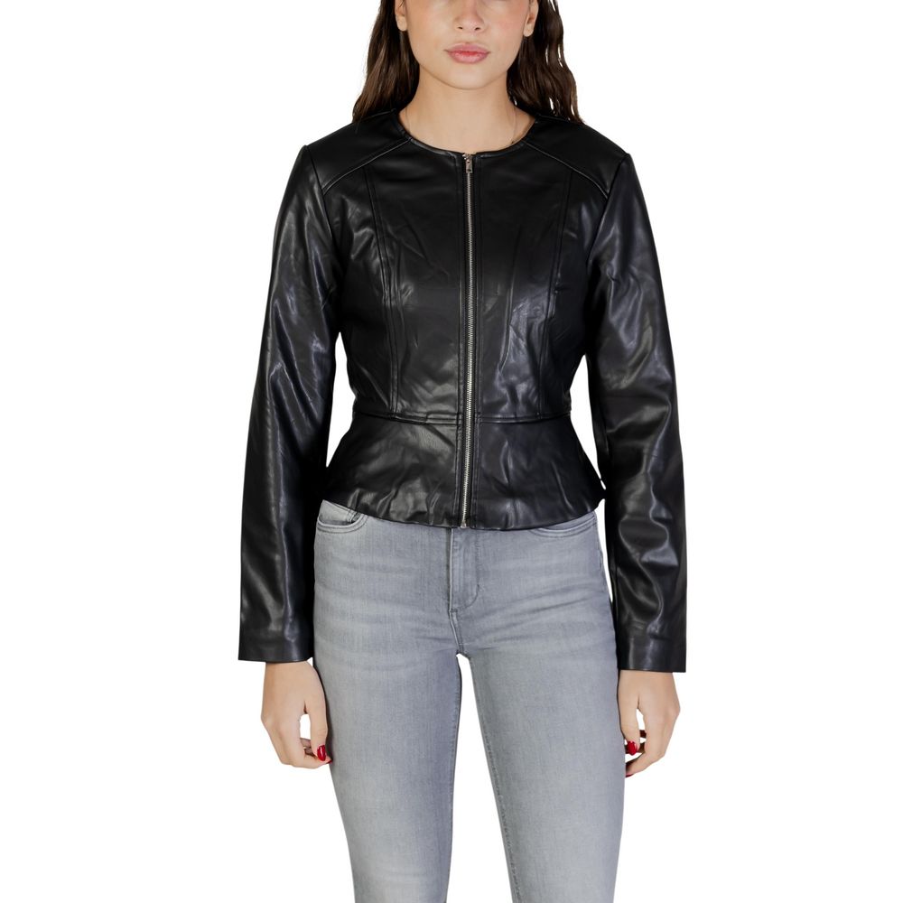 Jacqueline De Yong Black Leather Jacket