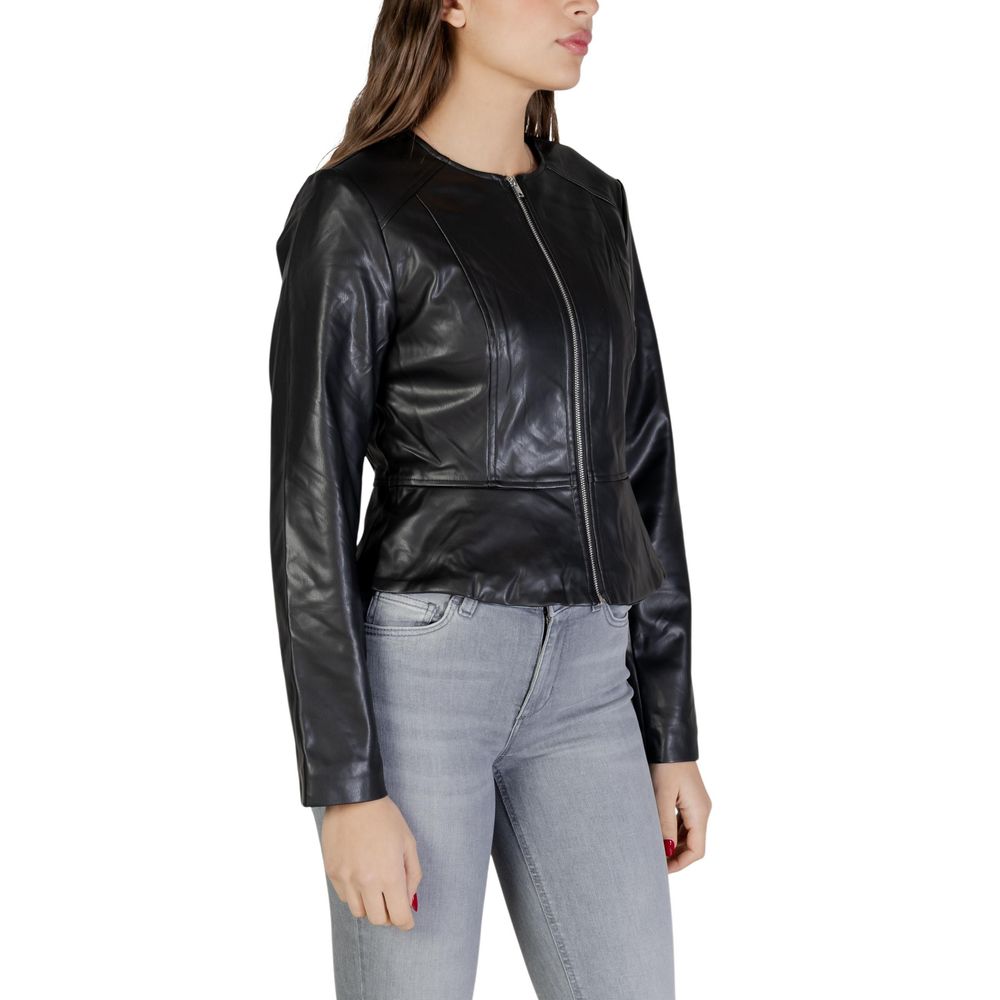 Jacqueline De Yong Black Leather Jacket