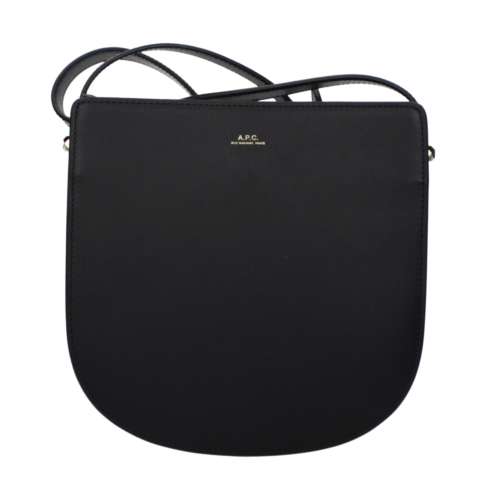 A.P.C. Black Leather Crossbody Bag