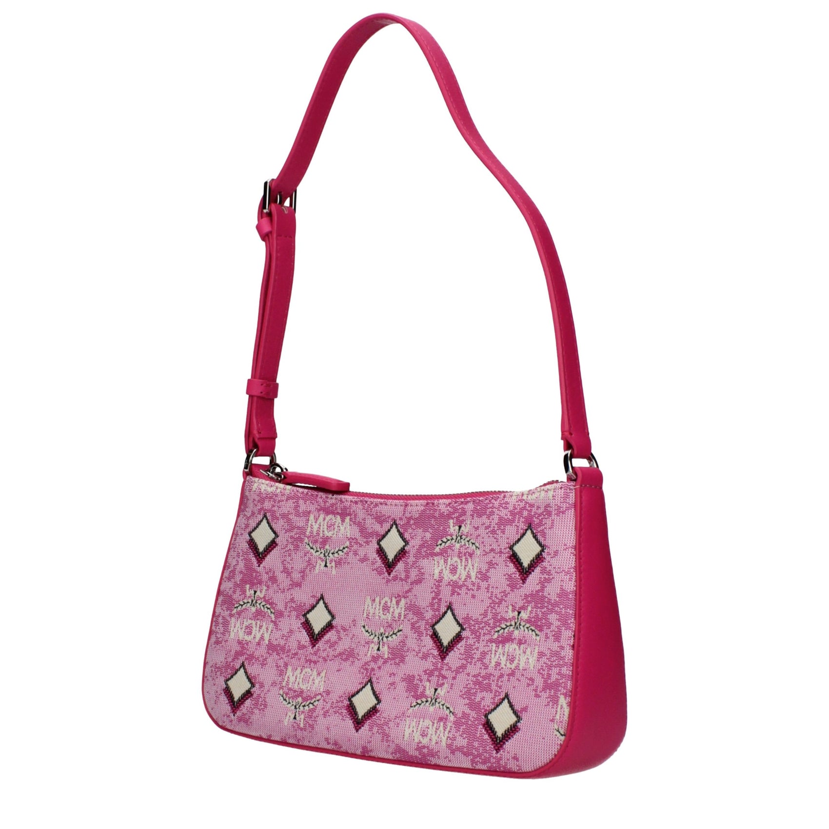 MCM Pink Fabric Crossbody Bag