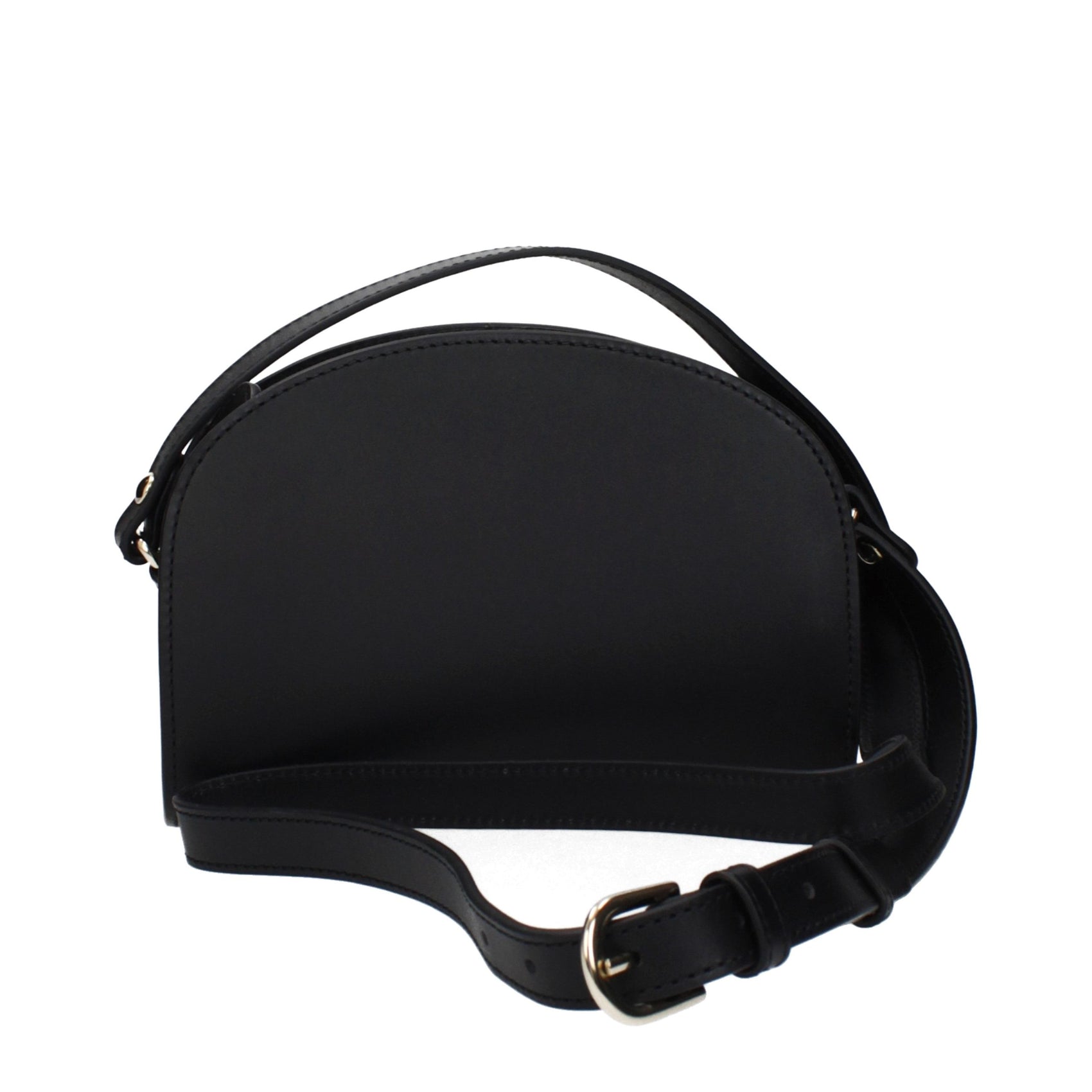 A.P.C. Black Leather Crossbody Bag