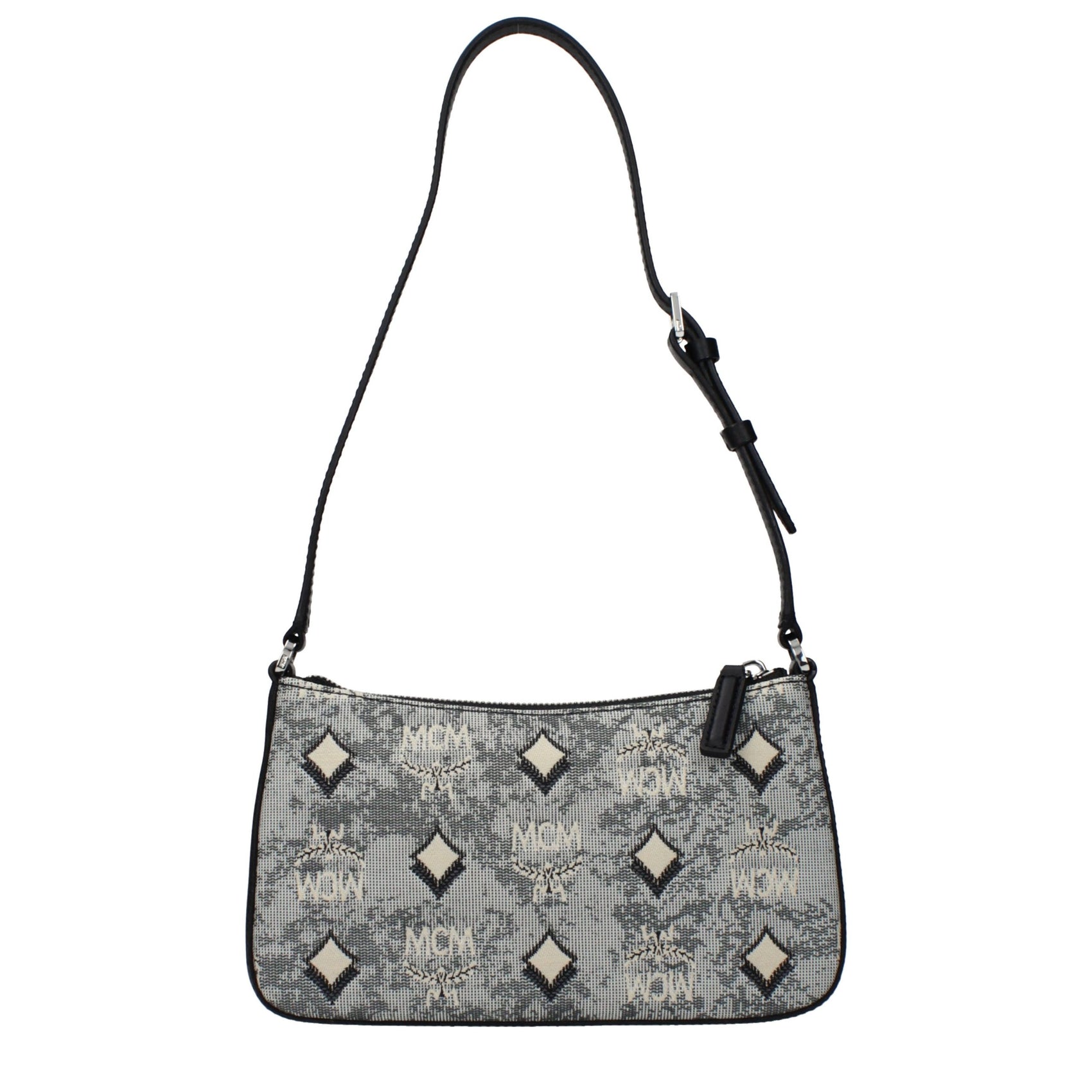 MCM Gray Fabric Crossbody Bag