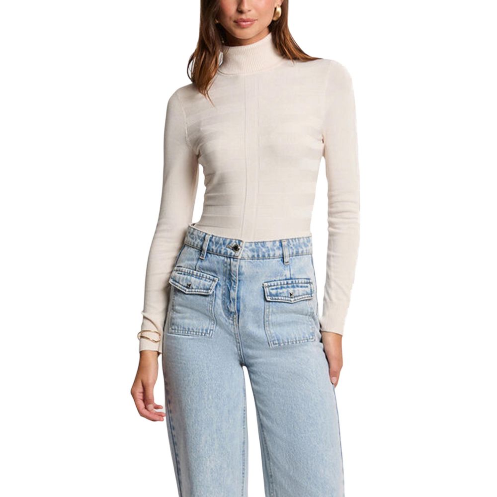 Morgan De Toi Beige Viscose Turtleneck