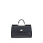 Dolce & Gabbana Black Calf Leather Bos Taurus Shoulder Bag