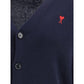 Ami Paris Blue Wool Cardigan