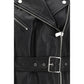 PINKO Black Goatskin Sleveless Jacket