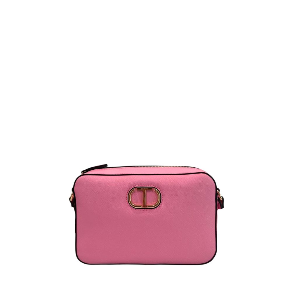Twinset Pink PU Women Crossbody Bag