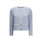 Tory Burch Blue Wool Cardigan