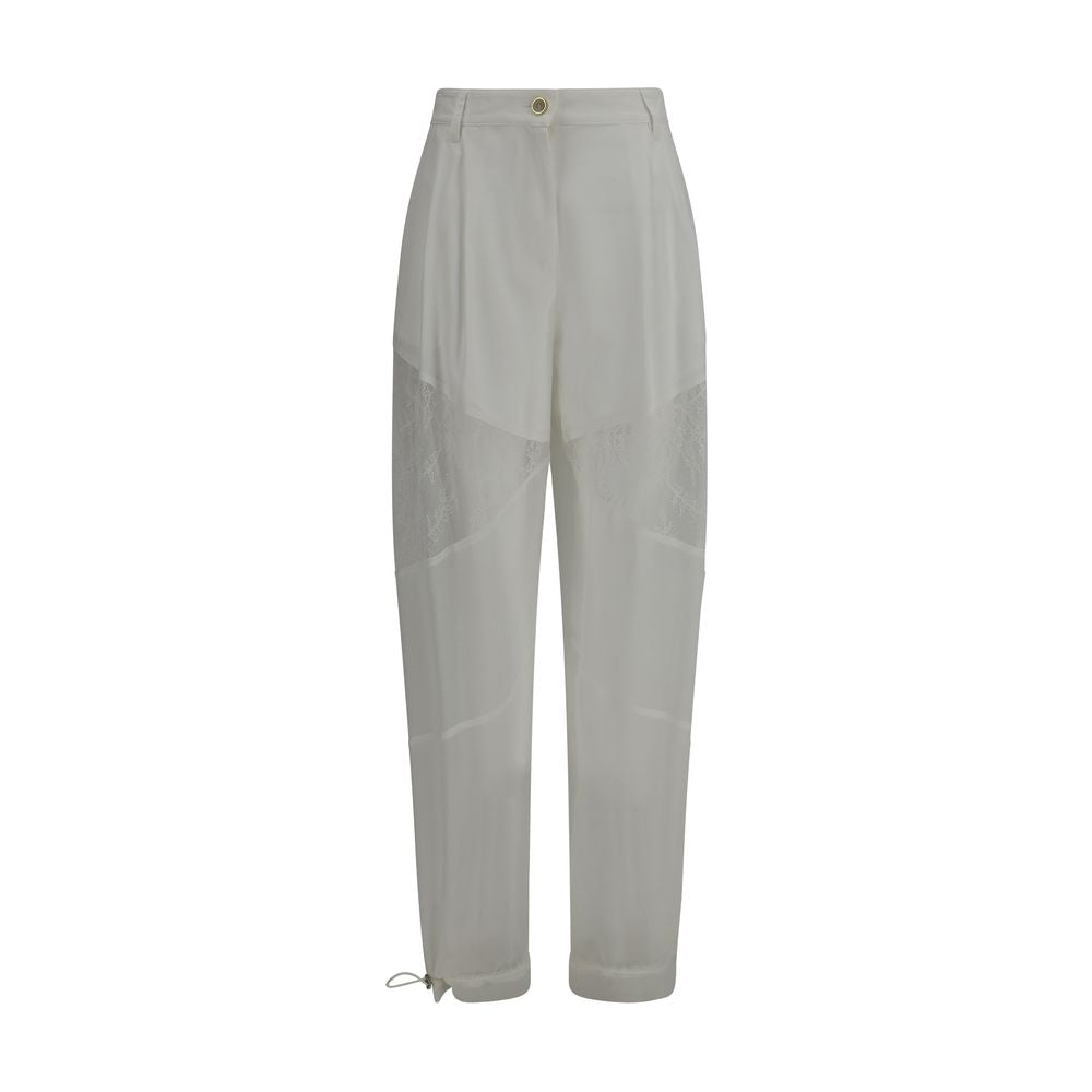 PINKO White Polyester Casual Pants