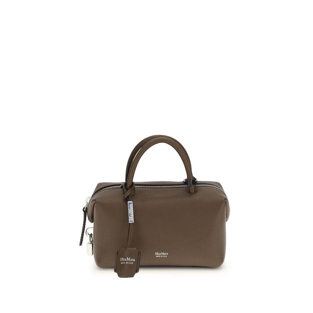 Max Mara Brown Calf Leather Bos Taurus Handbag