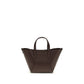 Brunello Cucinelli Bordeaux Calf Leather Bos Taurus Shoulder Bag