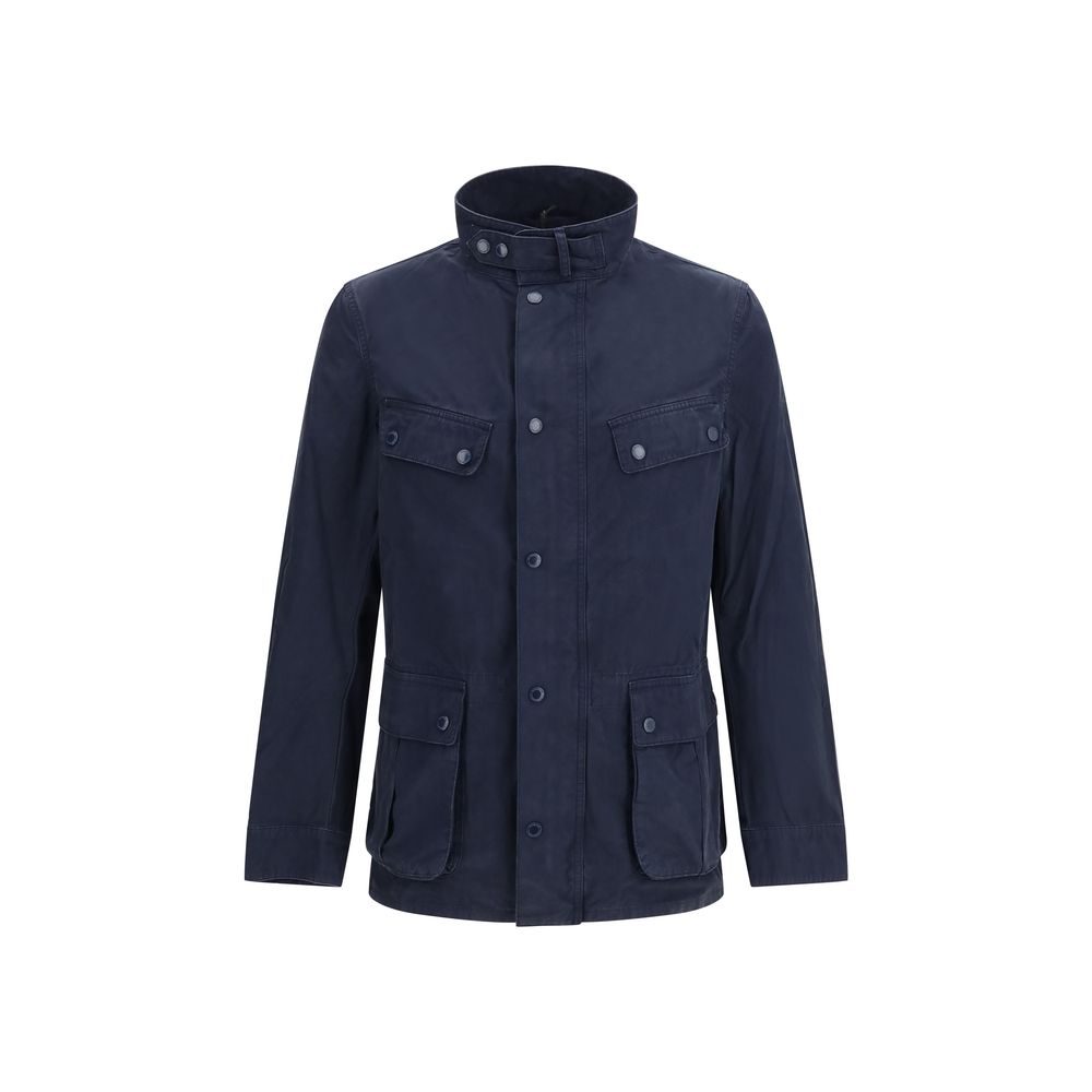 Barbour International Blue Cotton Full-Length Jacket