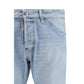 Dsquared² Blue Cotton Straight-Leg Jeans