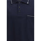 Ferragamo Blue Cotton Polo Shirt