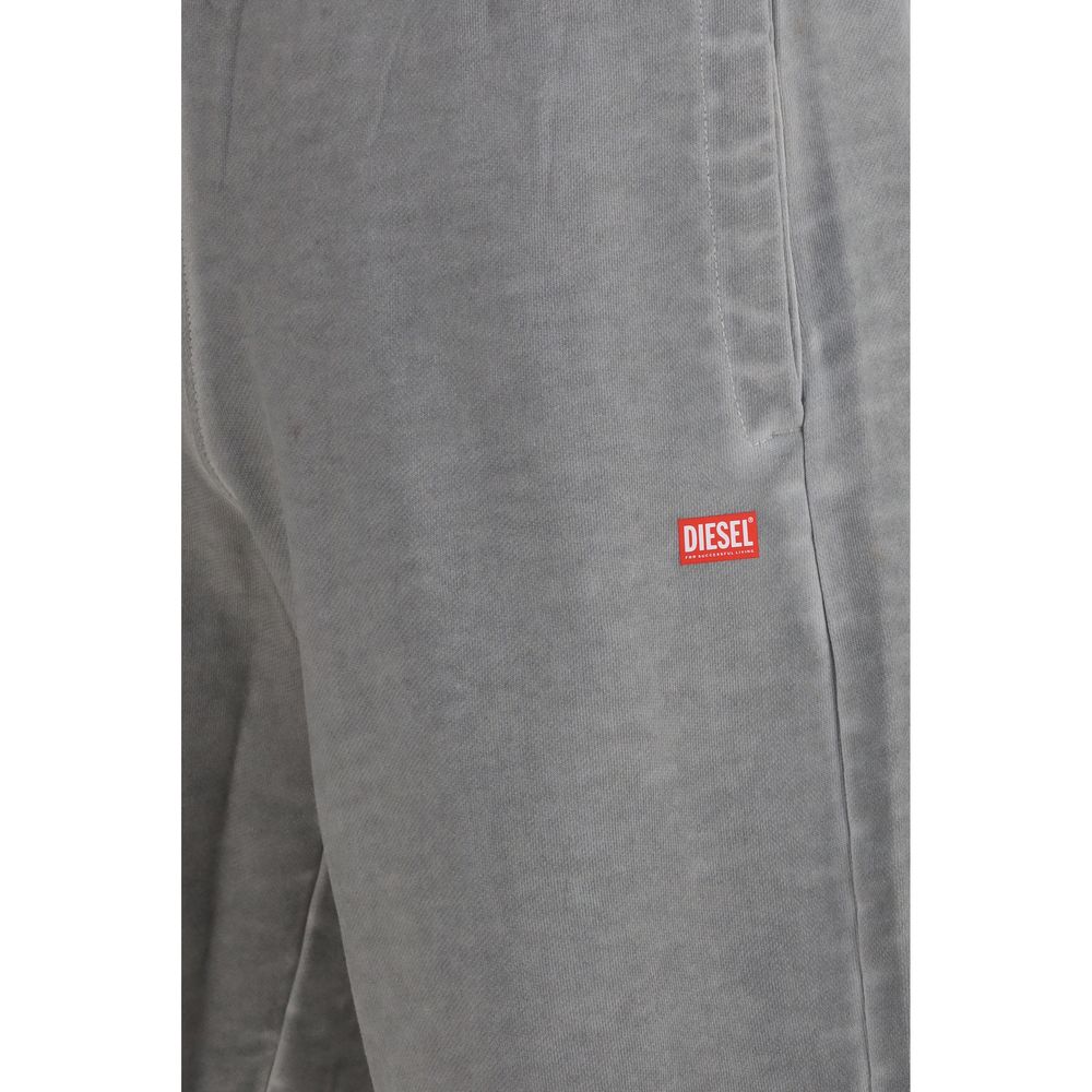 Diesel Gray Cotton Bermuda Shorts