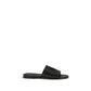 Dolce & Gabbana Black Calf Leather Bos Taurus Sandals