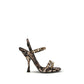 Dolce & Gabbana Brown Fabric Stiletto Heel Sandals