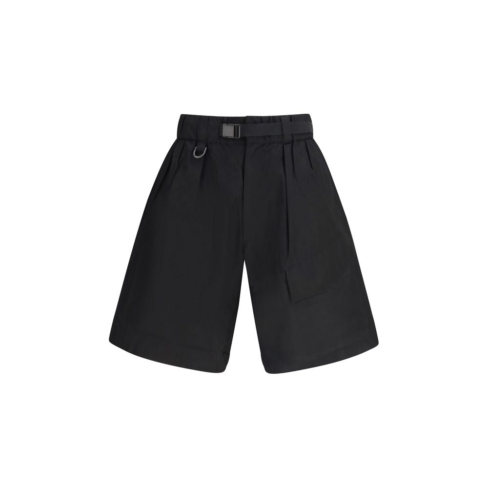 Y-3 Black Cotton Bermuda Shorts