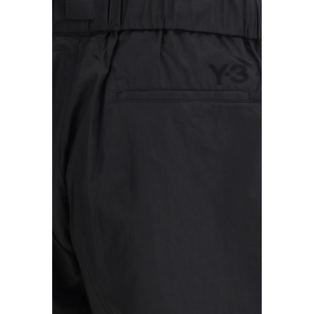 Y-3 Black Cotton Bermuda Shorts