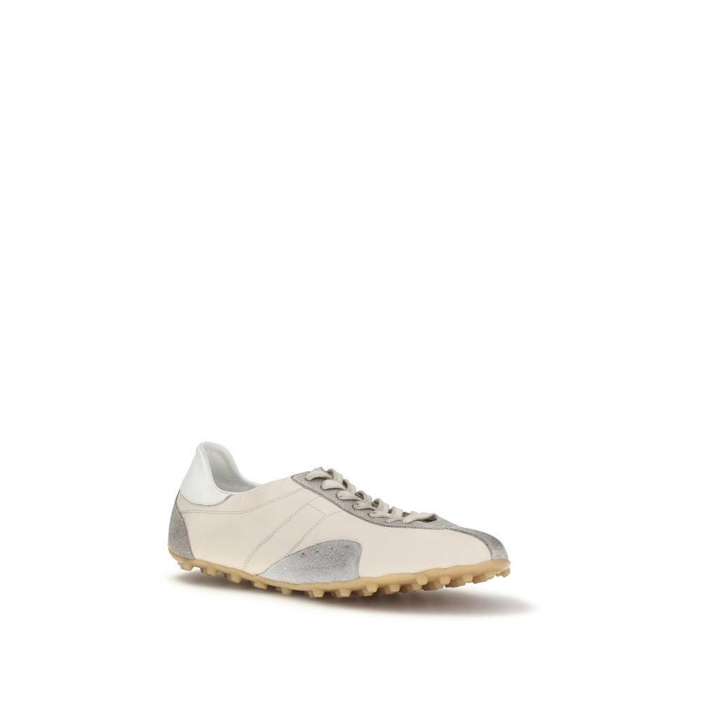 Maison Margiela Beige Calf Leather Bos Taurus Athletic Sneakers