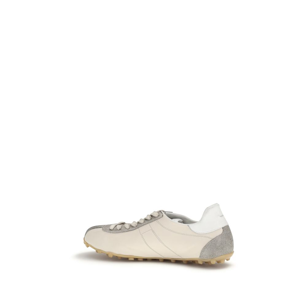 Maison Margiela Beige Calf Leather Bos Taurus Athletic Sneakers