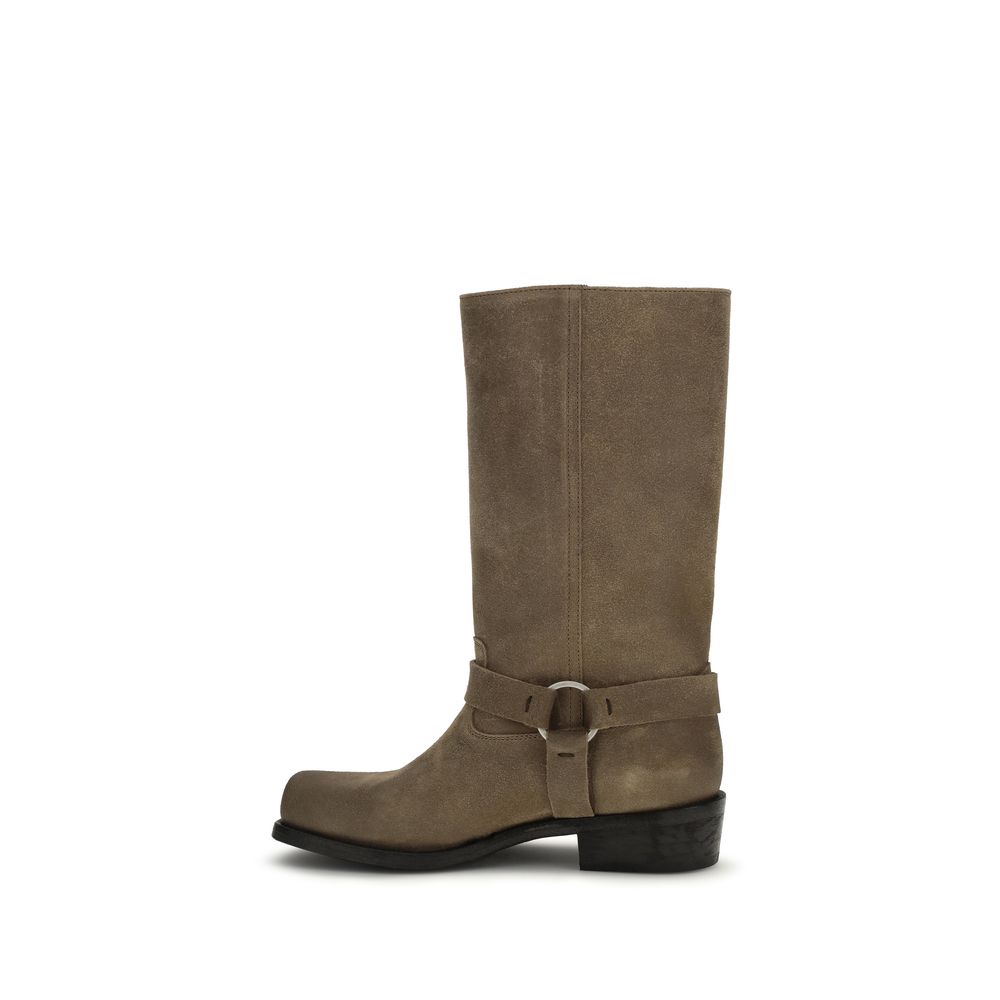 Golden Goose Beige Calf Leather Bos Taurus Lace-Up Boots