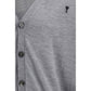 Ami Paris Gray Merino Wool Cardigan