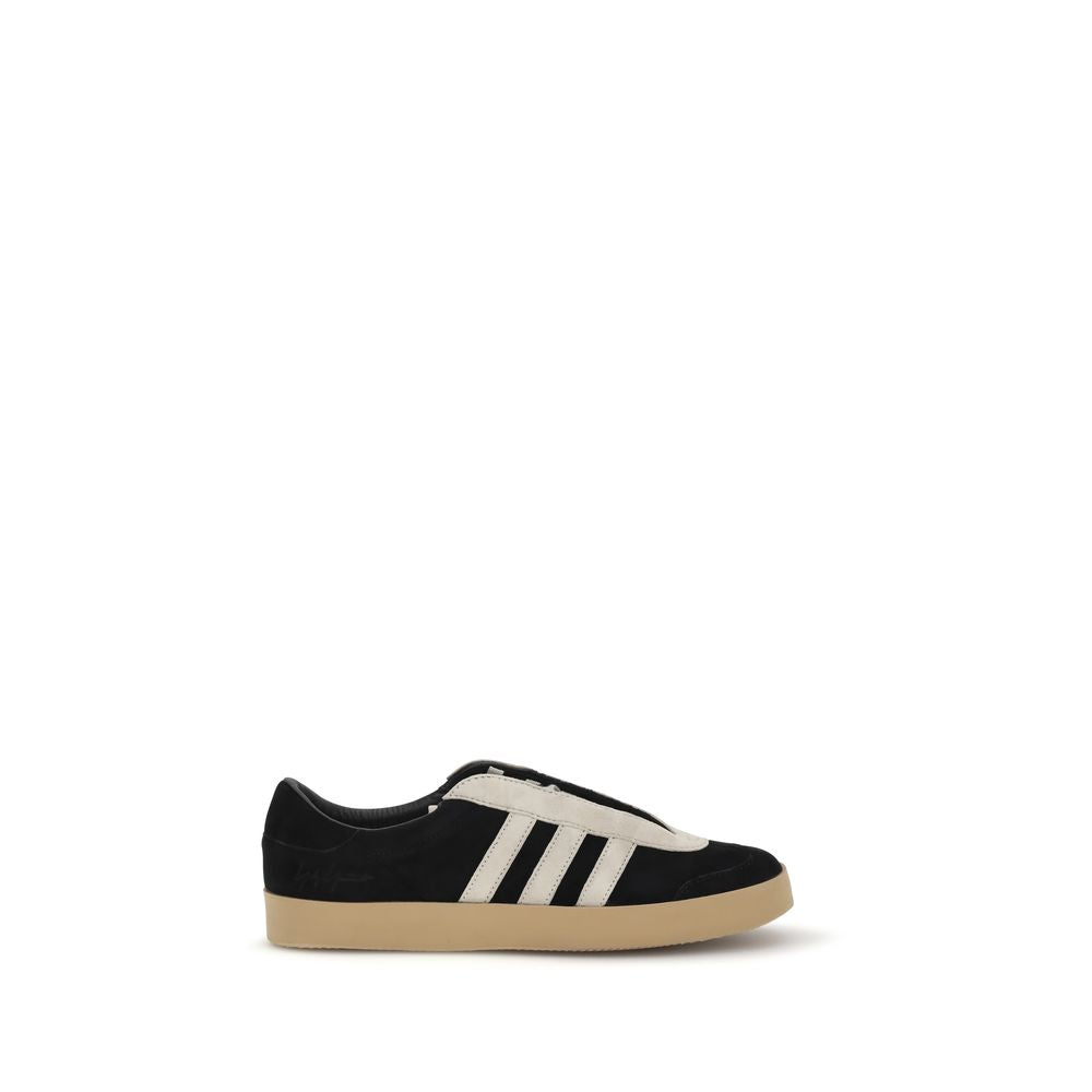 Y-3 Black Calf Leather Bos Taurus Low Top Sneakers