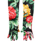 Dolce & Gabbana Multicolor Floral Print Elbow Length Women Gloves