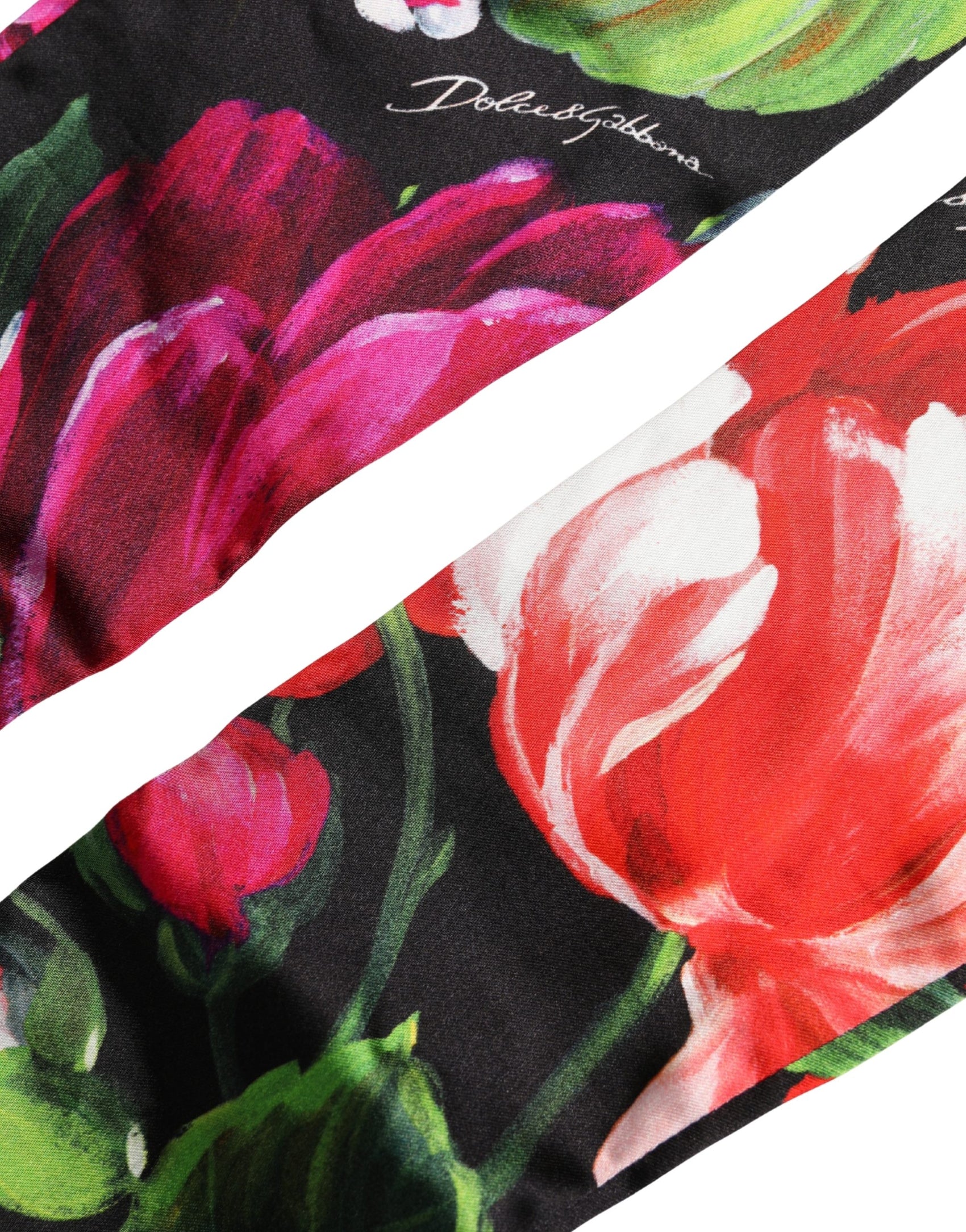 Dolce & Gabbana Multicolor Floral Print Elbow Length Women Gloves