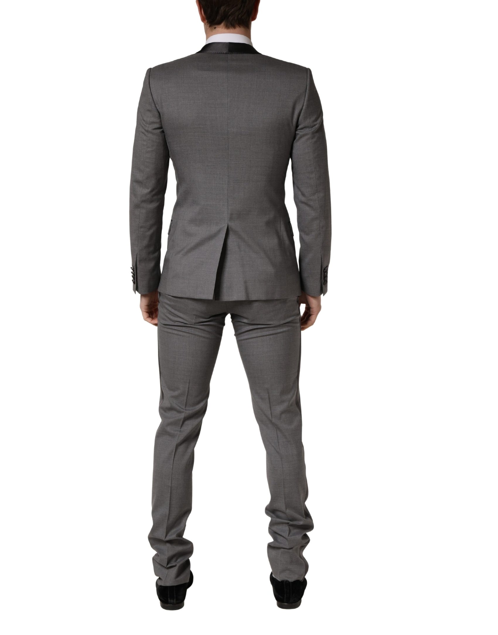 Dolce & Gabbana Gray Wool Single Breasted 1 Button 3PC Suit