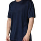 Dolce & Gabbana Dark Blue Silk Short Sleeve CrewNeck T-shirt