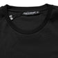 Dolce & Gabbana Black Logo Embroidered Men Crew Neck T-shirt
