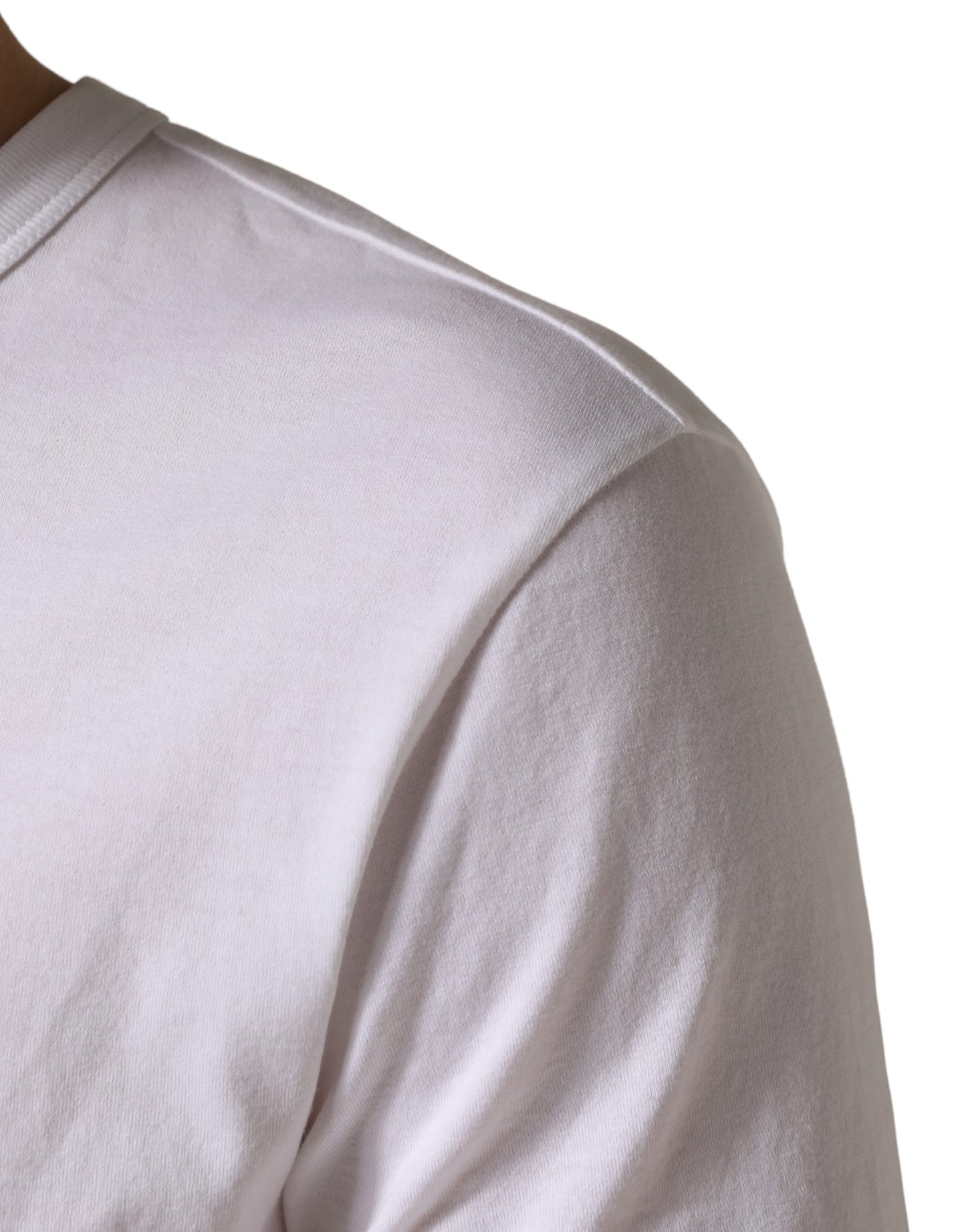 Dolce & Gabbana White DG Cherries Cotton Crew Neck  T-shirt